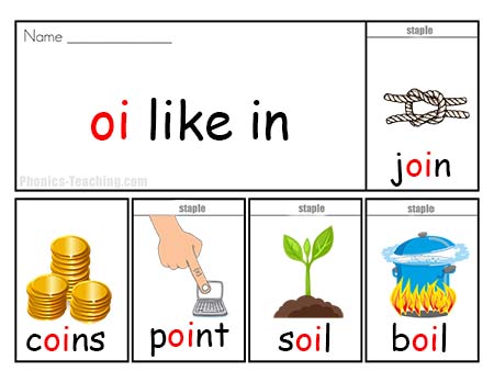Words And Pictures With The Vowel Sound Oi 86